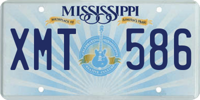 MS license plate XMT586