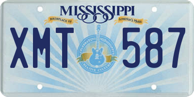 MS license plate XMT587