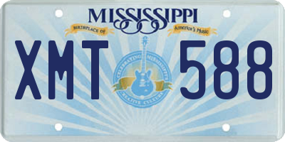 MS license plate XMT588