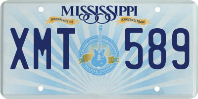 MS license plate XMT589