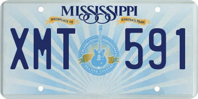 MS license plate XMT591