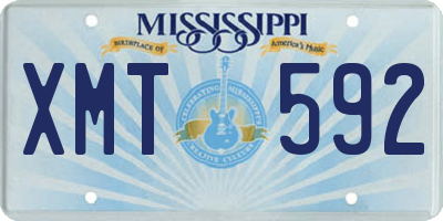MS license plate XMT592