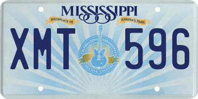 MS license plate XMT596