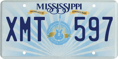 MS license plate XMT597