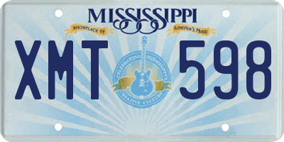 MS license plate XMT598
