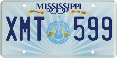 MS license plate XMT599