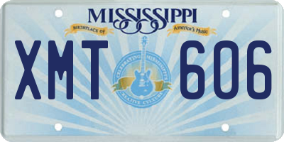 MS license plate XMT606