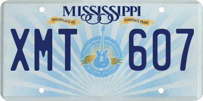 MS license plate XMT607