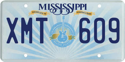 MS license plate XMT609