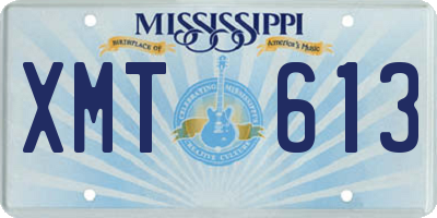 MS license plate XMT613