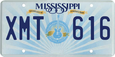 MS license plate XMT616