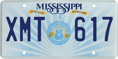 MS license plate XMT617