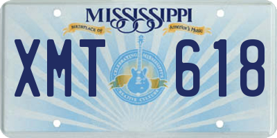 MS license plate XMT618
