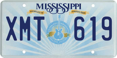 MS license plate XMT619
