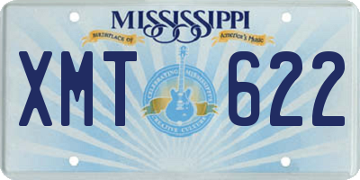 MS license plate XMT622
