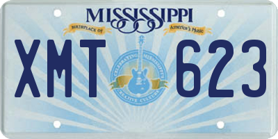 MS license plate XMT623