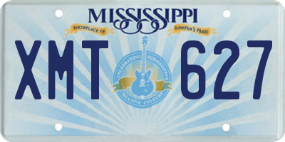 MS license plate XMT627