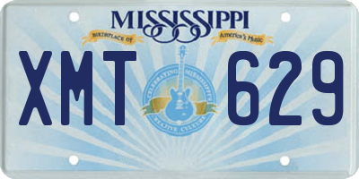 MS license plate XMT629