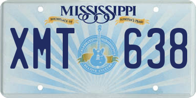 MS license plate XMT638