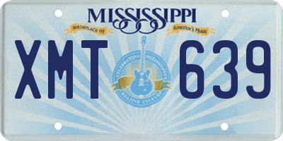 MS license plate XMT639