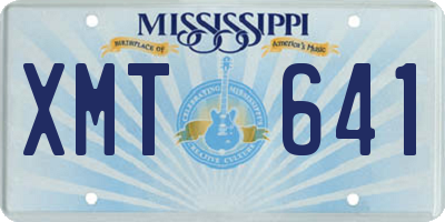 MS license plate XMT641