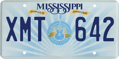 MS license plate XMT642