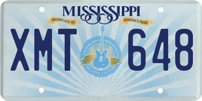 MS license plate XMT648