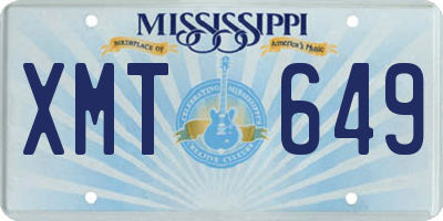 MS license plate XMT649