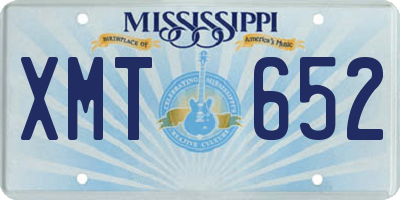 MS license plate XMT652