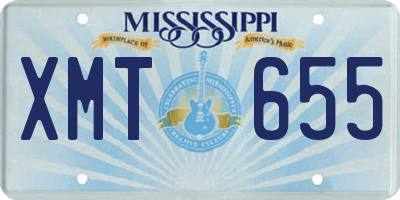 MS license plate XMT655