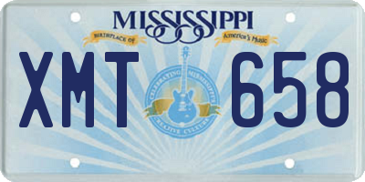 MS license plate XMT658