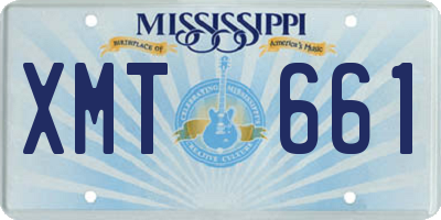 MS license plate XMT661