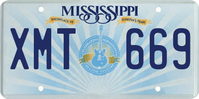 MS license plate XMT669