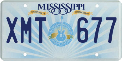 MS license plate XMT677