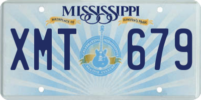 MS license plate XMT679