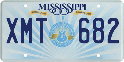 MS license plate XMT682