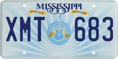 MS license plate XMT683