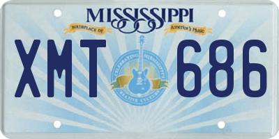MS license plate XMT686