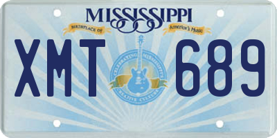 MS license plate XMT689