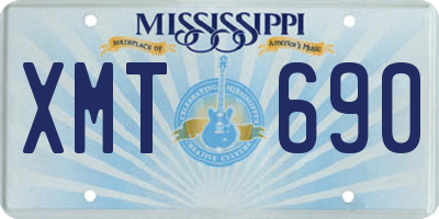 MS license plate XMT690