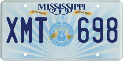 MS license plate XMT698