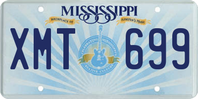 MS license plate XMT699