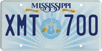 MS license plate XMT700