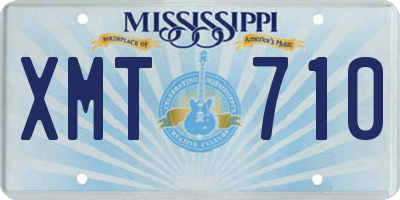 MS license plate XMT710