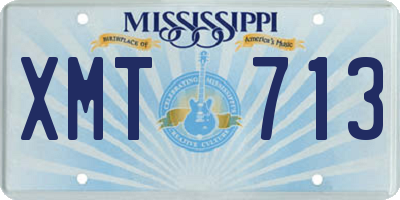 MS license plate XMT713