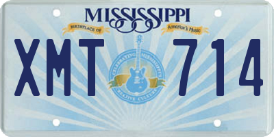 MS license plate XMT714