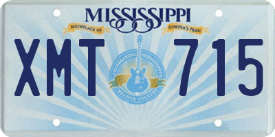 MS license plate XMT715