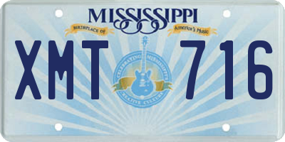 MS license plate XMT716
