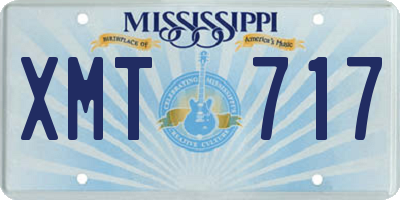 MS license plate XMT717