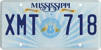 MS license plate XMT718